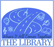 Logotipo de serviços de biblioteca