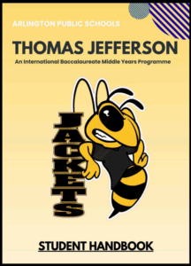 TJMS Logo and cover for student handbook