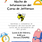 TJMS Rising 6th Course Info Night (Spanish flyer)
