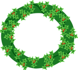 green holiday wreath