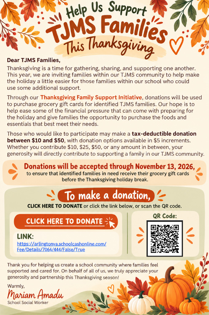 thumbnail of TJMS Thanksgiving Donation Drive
